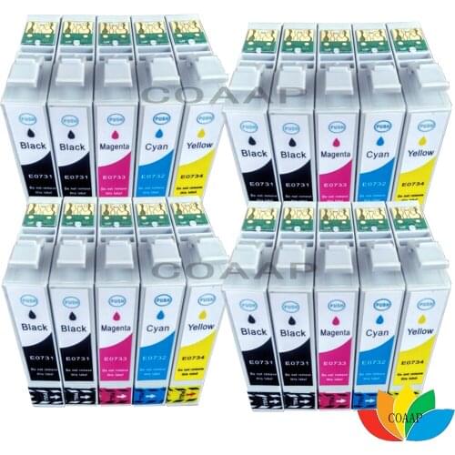 20 PCS T0735 XL Compatible ink cartridge For EPSON Stylus C79 / C90 / C92 / C110 CX3900 / CX4900 / CX4905 / CX5600 printer
