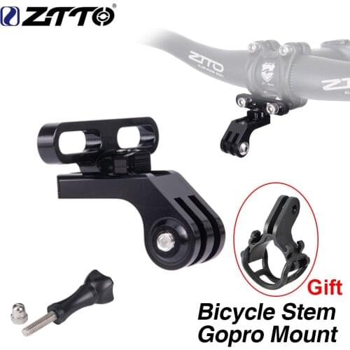 ZTTO 1Pc Bicycle Stem Gopro Mount Go pro Camera Flashlight Holder Stem Handlebar Extension Bicycle Adapter For MTB Road Bike