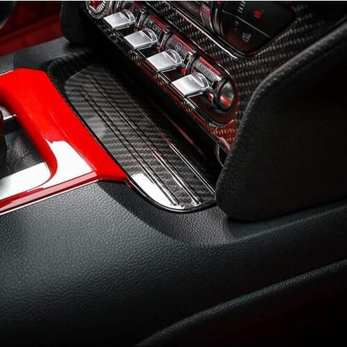 Coin Tray Storage Box Pad Panel Trim Sticker for Ford Mustang 2015+ Car Styling