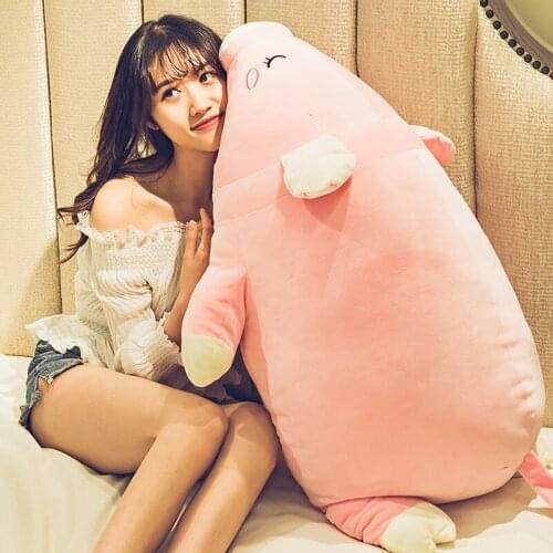 Kawaii Pink Pig Doll Giant Plush Cartoon Piggy Toy Cute Sleeping Pillow for Girl Birthday Gift Decoration 35inch 90cm DY50677
