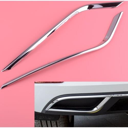 CITALL 2Pcs Car Rear Exhaust Muffler Stripe Cover Trim Fit For VW Golf 7 Mk7 2018 Accessories