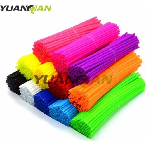 Motorcycle Dirt Bike Wheel Rim Spoke Skins Covers Wrap Decor Protector Kit for DR DRZ RM RMX RMZ 85 125 250 400 450 Dirt Bike