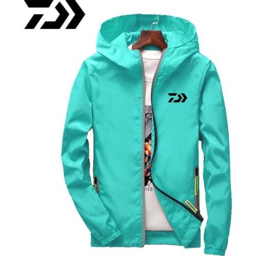 New Daiwa Outdoor S-7XL Big Size Men Fishing Jacket Couple Windbreaker Reflective Fishing Clothes Hiking Camping Fishing Clothes