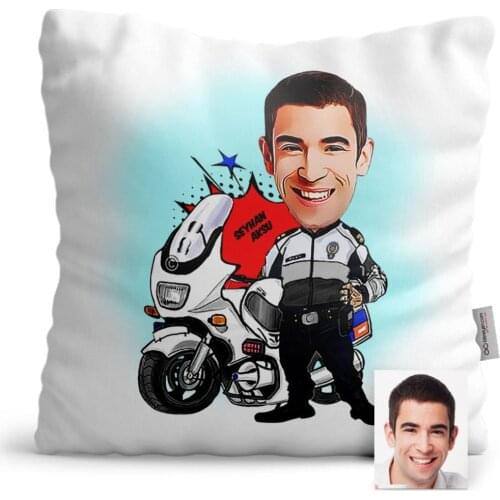 Personalized Dolphin Police Cartoon Satin Pillow-1