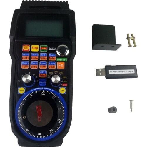 CNC Wireless WHB04B-4 WHB04B-6 4/6axis Mach3 MPG Pendant Handwheel For Siemens MITSUBISHI FANUC LNC SYNTEC System