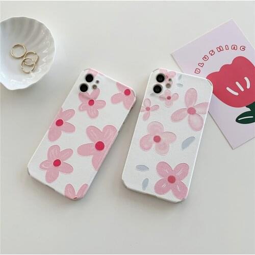 Anti-fall Case for Huawei P40 Mate 30 Nova5 6 7 8 Plus Lovely Flower Cover for Fundas Honor 9X 20 Ultra Thin Shockproof Coque