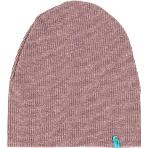 Slouchy Unisex Warm Knitted Skull Cap Solid Color Cotton Striped Baggy Autumn Beanie Hat Slouchy Men Women Hats