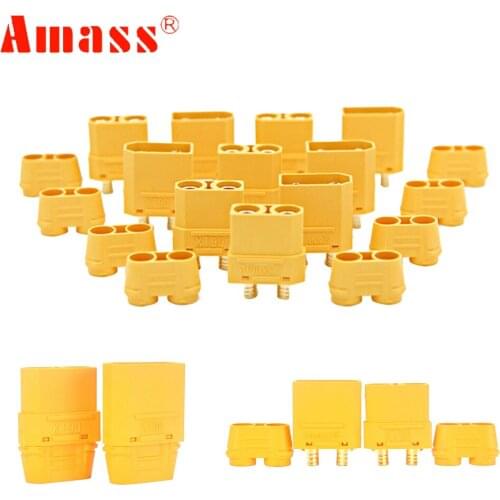Amass XT90 Plug Male Female Battery Connectors 4.5mm Gold Plated Banana Plug For RC Lipo Car Airplane Drone Truck Toy