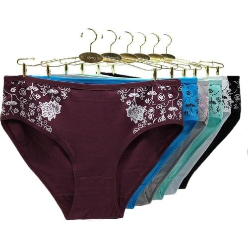 6 pieces/lot woman Panties plus size cotton underwear women briefs large panty lady lingerie girl intimate XXXXL XXXL XXL