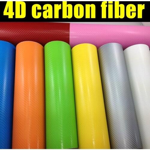 Car styling bright 4D black Carbon Fiber Vinyl film Colored Glossy Carbon Fiber Vinyl Film Auto Wrapping Vinyl Wrap Foil