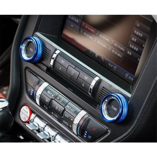 ALU Car Interior Decoration Ford Mustang Air Condition Outlet Air Vent Cover for Ford Mustang 2015+ Stylish Decals Car Stickers