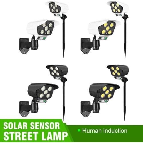 Solar Power Outdoor Light Simulation Surveillance Camera Light Realistic Looking Security Monitoring Garden Decoration Lawn Lamp
