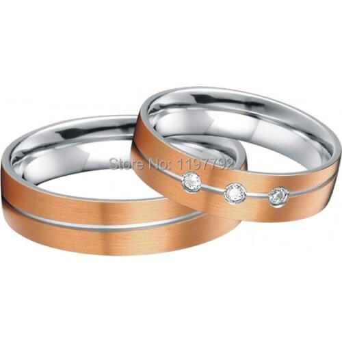 Custom tailor rose gold color heath titanium rings jewelry for men and women