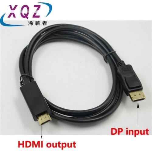 1.8M DP to HDMI cable Displayport to HDMI computer cable 1080P convertor DP in HDMI out cable black