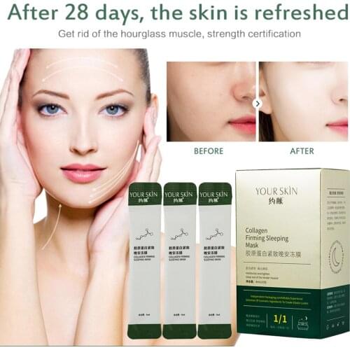 20pack/box Moisturizing Independent Packing Home Salon Collagen Face Frozen Film Firming Shrink Pores Smoothing Skin Care Night