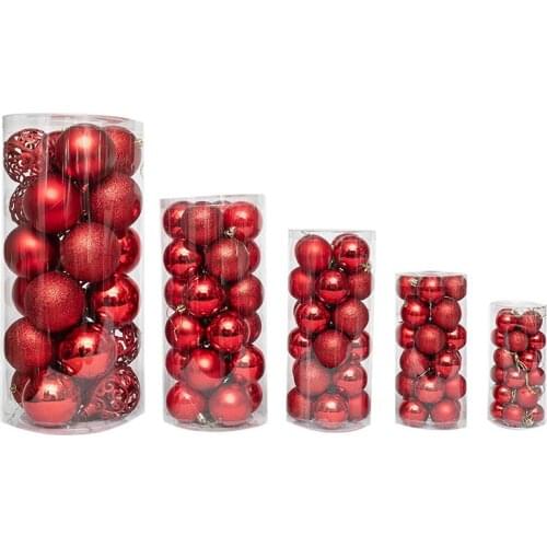 24pcs Christmas Tree Decor Ball Bauble Xmas Party Hanging Ball Ornament decorations for Home Christmas decorations Gift