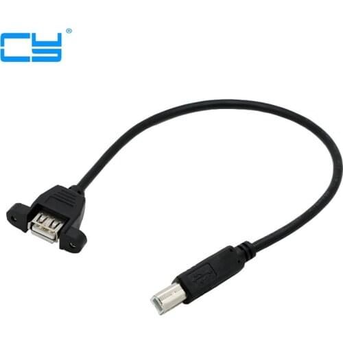 25cm 2.0 USB cable 2.0 A Female Jack to B male plug USB adapter for printer USB AF to BM cable converter