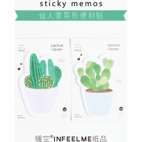 30 pages/pack Fresh Cactus Love Memo Pad Sticky Notes Memo Notebook Stationery Papelaria Escolar School Supplies