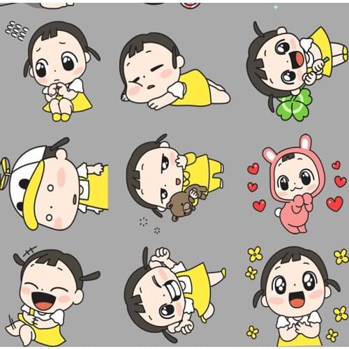 40 cute girl cartoon tips transfer paper stickers decoration DIY album diary scrapbook label stickers cute stationery