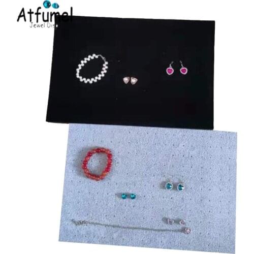 Large Capacity Velvet Jewelry Earring Display Organizer Box Tray Soft Foam Ear Clip Stud Jewelry Storage Holder Showcase 5Pcs