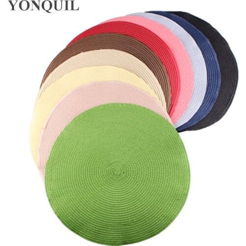 6PCS/LOT Big Rround 35 CM Straw Fascinator Base For Women DIY Hair Accessories Bases Hats Fascinators Headwear Accessory SYB36