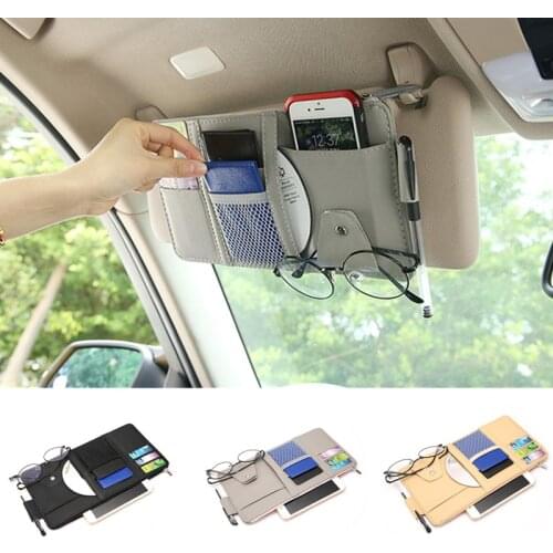 Car Accessories Auto Sun Visor Organizer Holder Tool Pouch for Suzuki SX4 SWIFT Alto Liane Grand Vitara Jimny S-Cross