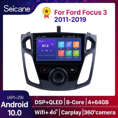 Seicane Android 10.0 DSP Multimedia Player Car Radio For 2011 2012 2013-2015 Ford Focus Stereo Support Bluetooth WIFI USB OBD2