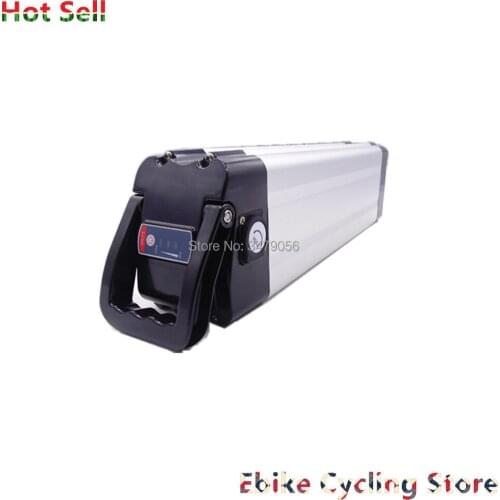Free Shipping 36v 12ah lithium ion electric bike scooter silver fish e-bike battery bottom discharge for 250w 350w 500w motor