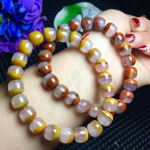 Natural Warring States Zhanguo Agate Gemstone Bracelet AAA 9mm