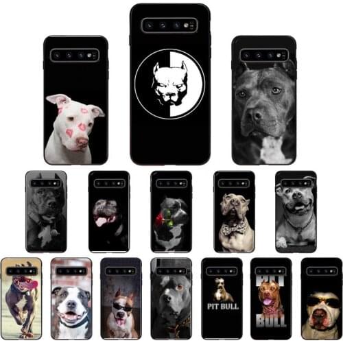 Pit Bull Lovely Pet Dog Pitbull Phone Case For Samsung Galaxy S10E S20 Ultra S10 S21 S7 S8 S9 Plus S21Plus S20FE
