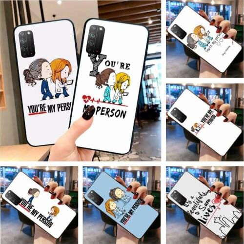 Greys Anatomy You are my person Phone Case for Huawei Honor 30 20 10 9 8 8x 8c v30 Lite view 7A pro