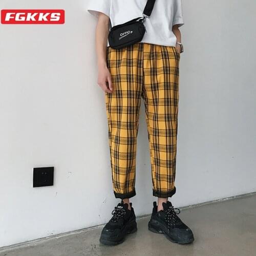 Мужские брюки в клетку FGKKS China At AliExpress