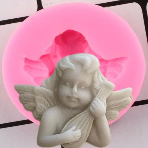 Cherub Angel Silicone Resin Mold Baby Chocolate Fondant Molds DIY Baking Cake Decorating Tools Cupcake Candy Polymer Clay Moulds