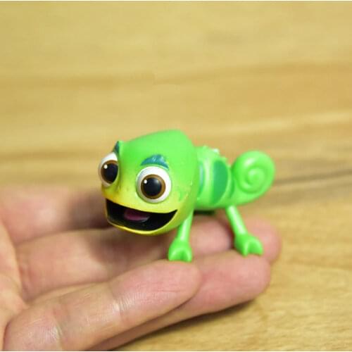 Disney 5pcs Tangled Rapunzel Pascal the Chameleon Figure Toys Collection Room Cake Decoration Cute Gift for Kids