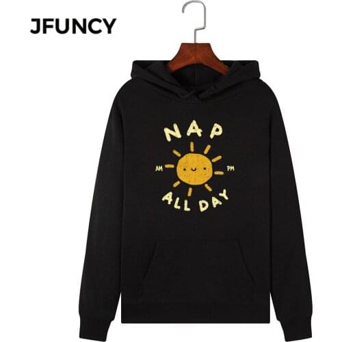JFUNCY 2020 New Print Women Hoodie Long Sleeve Autumn Pullover Female Hooded Sweatshirt Woman Casual Hoodies Sportwear