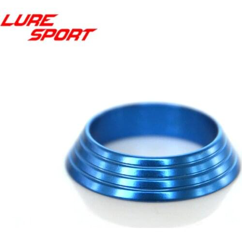 LURESPORT 6pcs wind Check Aluminum Ring with Lines Fishing Rod Building Component Repair Fishing rod DIY Accessory