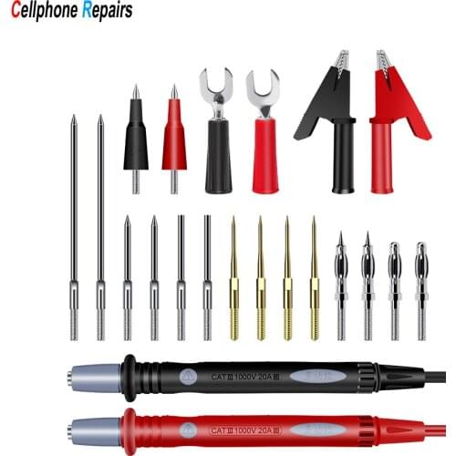 Multi function multimeter probe 20A Replaceable probe superconducting probe accurate measurement superconductive test leads tool