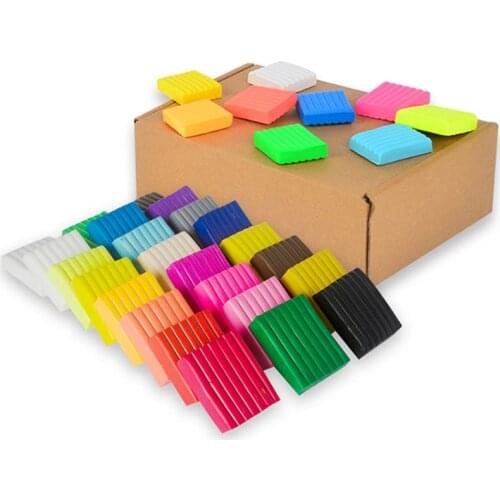 Polymer Clay Soft Fimo Colorful Block Oven Bake Modeling Clay Kit for Modeling Figures DIY Kids Gift Art Set Boy Girl with Tools