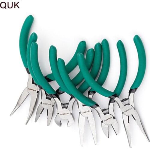 QUK Mini Pliers Set Multitool Wire Cutting Jewellery Precessing Tool Bending Clamp Curved Round Diagonal Pliers DIY Hand Tools