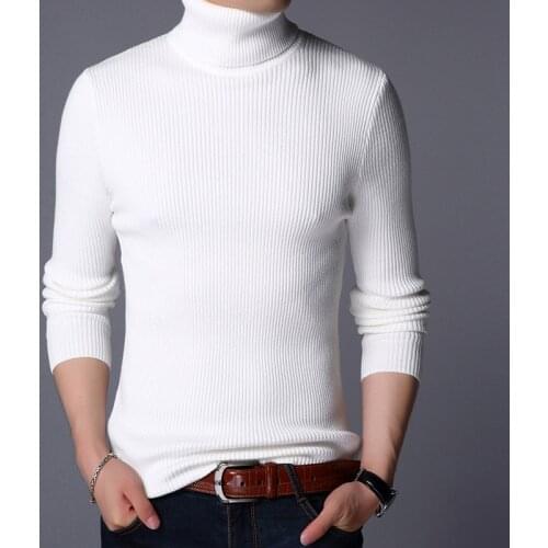 MRMT 2021 Brand New Mens Sweater Solid Color and Thickening Pullover for Male High-necked Sweaters Woolen Sweaters