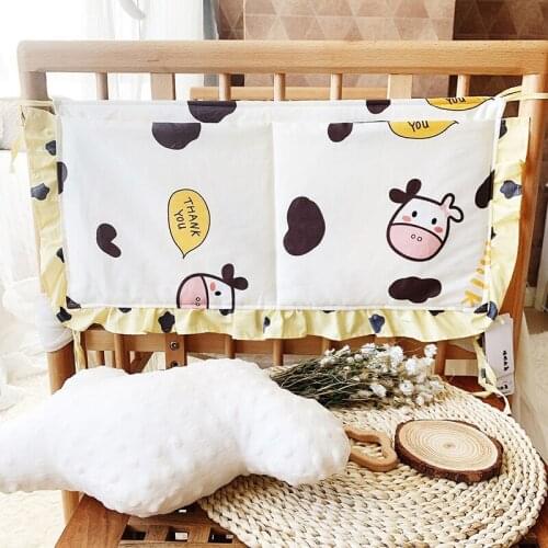New Baby Crib Organizer Storage Bags Newbron Bedside Storage Diaper Pockets Bed Holder Hanging Bags for Infant Bedding Rails