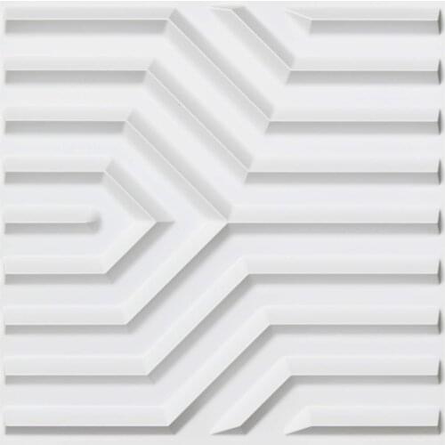 50x50cm 3D Plastic Wall Panels Geometric Mate Pattern Pack of 12 Tiles for Bedroom Living room Wall Decoration