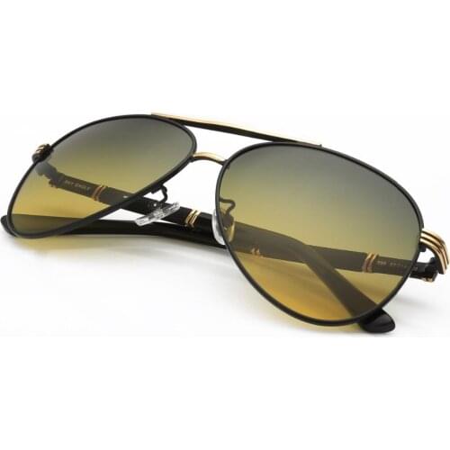 Polarized Sunglasses Men Women Alloy Day And Night Vision Glasses Anti-Glare Goggles Brand Driving Sun Glasses Gafas 555-1