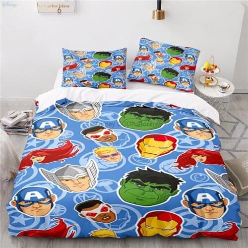 The Avengers Duvet Cover Sets 3d Bedding Set Iron Man Captain America Cartoon Boys Bed Linens Kids Bedspreads Birthday Gifts