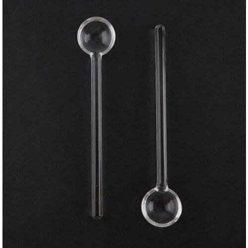 Transparent Long Handle Glass Tea Spoons Tableware Clear Coffee Stirring Spoons Flatware For Home Kitchen Restaurant