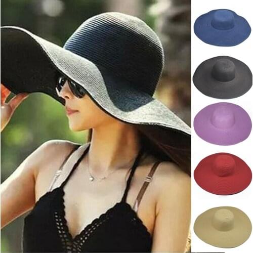 Girl Sunhat Hot Sale High Quality Womens Wide-Brim Sun Protection Straw Hat,Folable Floppy Hat,Summer UV Protection Beach Cap