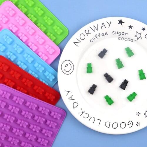 50 Even Bear Silicone Chocolate Mold, Homemade Ice Tray Mold, Creative DIYQQ Sugar Mold Silicone Mold