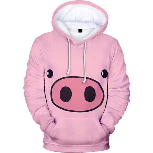 Cute Pig Hoodies Sweatshirt Men Women 3D Print Hoodie Long Sleeve Pullover Autumn Sweatshirt Pig 3D Hoodies Childrens Clothing