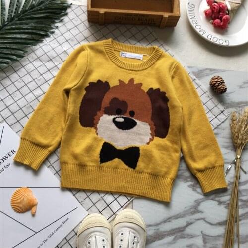 Tonytaobaby Fall and Winter Clothes New Style Baby Ginger Pure Cotton Puppy Sweater Boy Sweater
