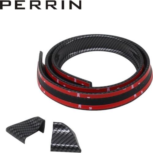 High quality Carbon fiber Rubber Soft Black Car Rear Spoiler 40mm Width 1.5m Length Exterior Rear Spoiler Kit for Honda BMW Audi